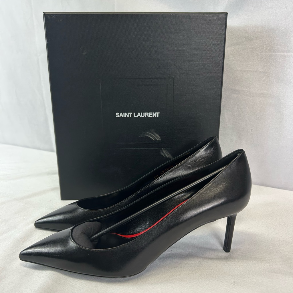 Saint Laurent Anja 85 Leather Pumps